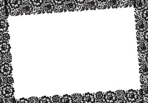 Dark Lace Frame Design PSD