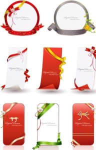 Set Of Elegant Ribbon Designs Vector