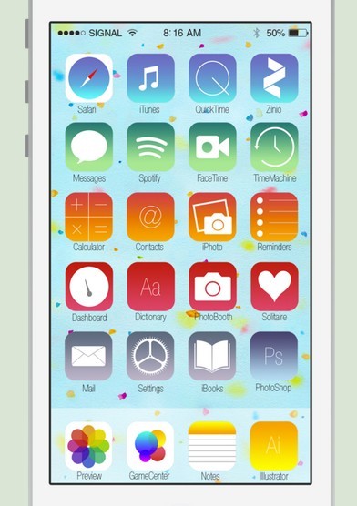 iOS 7 Styled Mac OS Icons