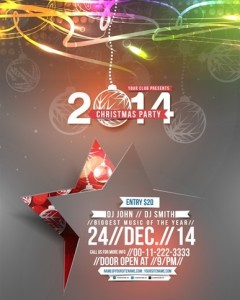 Creative Christmas Party Club Poster Flyer Template Vector 02
