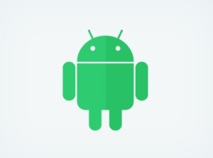 Flat Android Robot Logo PSD