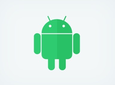 Flat Android Robot Logo PSD