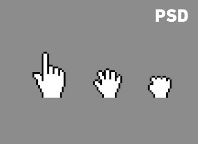 OS Hand Cursors PSD