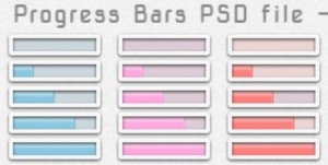 Set Of Minimal Progress Bars PSD
