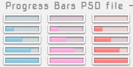 Set Of Minimal Progress Bars PSD
