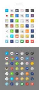 DETA Flat Icons Set (Circle and Square)