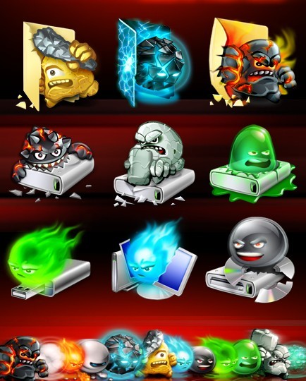 Halloween Style Folder and Device Icons