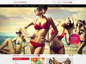 Fashionpress Corporate & E-commerce Website Template PSD