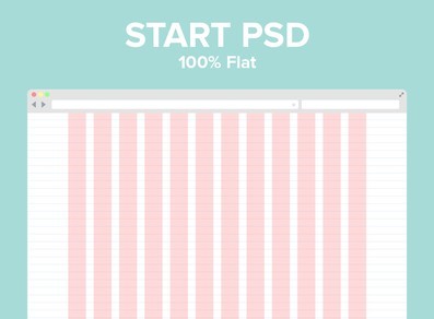 Flat 960 Pixel Grid Layout Template PSD