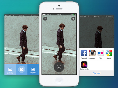 Full View Camera App UI PSD