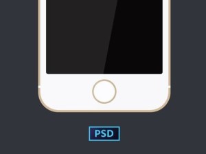 Simple Gold iPhone 5S Template PSD
