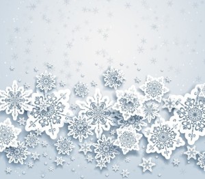 Elegant White Snowflakes Background Vector 01