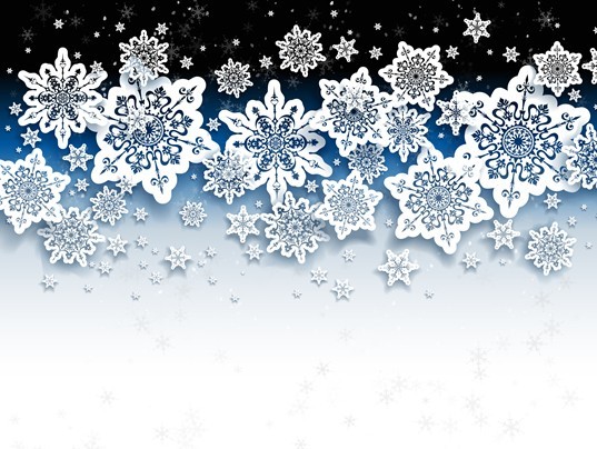 Elegant White Snowflakes Background Vector 02