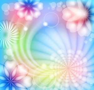 Fantasy & Colorful Flower Background Vector 02