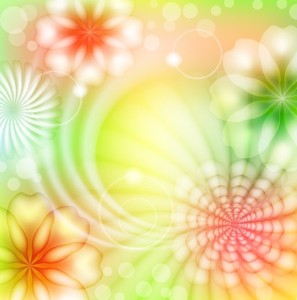 Fantasy & Colorful Flower Background Vector 03