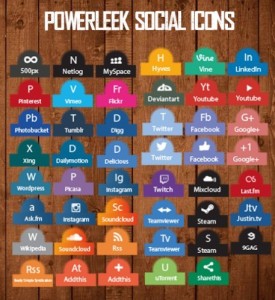 PowerLeek's Social Media Icons