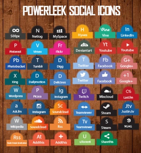 PowerLeek's Social Media Icons