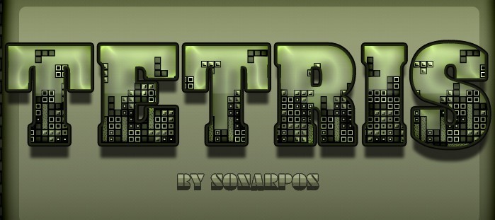 Tetris Text Style PSD