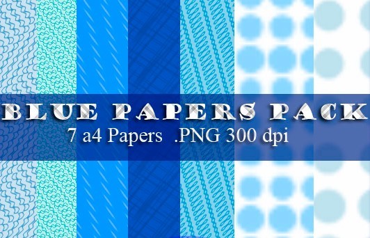 High Resolution Blue A4 Paper Textures Pack