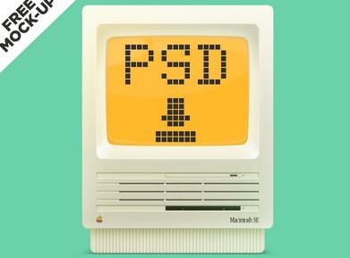 Old Mac Mockup PSD