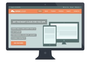 Open Cloud - Flat and Clean Hosting Company Website PSD