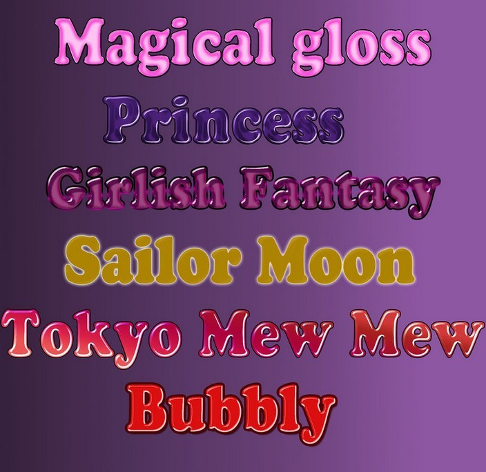 Sweet Magical Photoshop Text Styles PSD