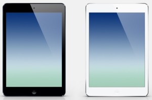 Customizable Black and White iPad Air Mockup PSD