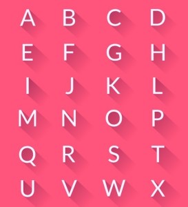 Long Shadow Alphabets Design PSD