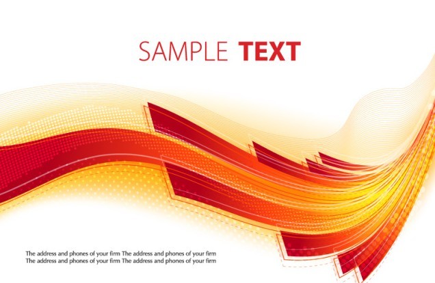Abstract Orange Waves Background Vector