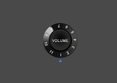 Black Volume Knob PSD