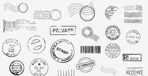 Set Of Vector Postage Stamps