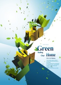 Green Environmental Protection Poster Background Vector