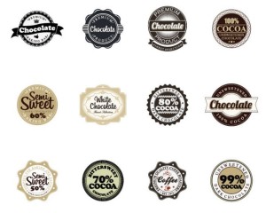 Set Of Vector Chocolate Badges