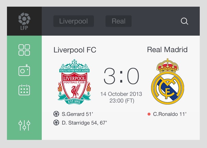 Soccer Widget PSD