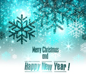 Merry Christmas and Happy New Year Background Vector 01