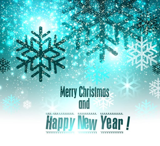 Merry Christmas and Happy New Year Background Vector 01