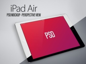 iPad Air Perspective View Mockup PSD