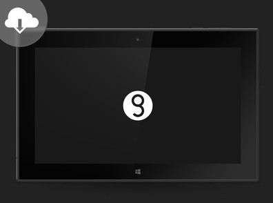 Black Nokia Lumia 2520 Mockup PSD
