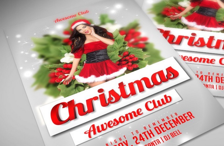 Free Christmas Club Flyer Template PSD - TitanUI