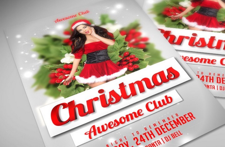 Christmas Club Flyer Template PSD