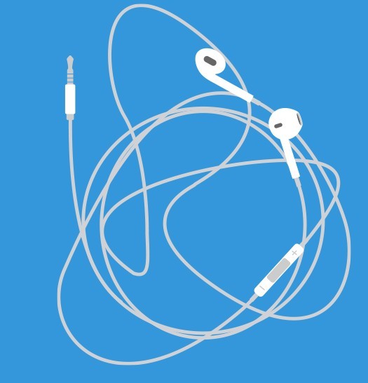 Free Flat Apple Earpods Vector - TitanUI