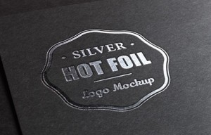 Silver Stamping Logo MockUp PSD