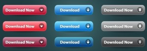 Simple Download Button Set Vector