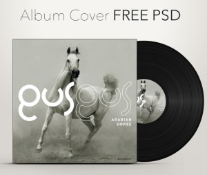 Album Cover Mockup Template PSD