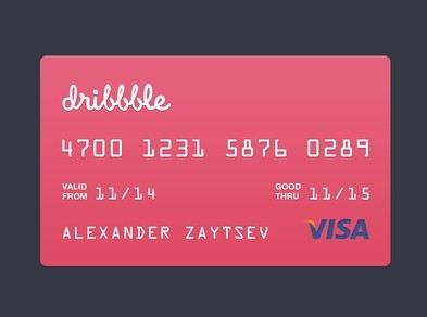 Visa Credit Card Template PSD