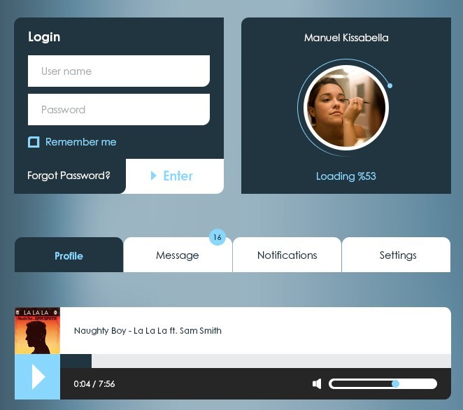 Rounded Flat UI Kit