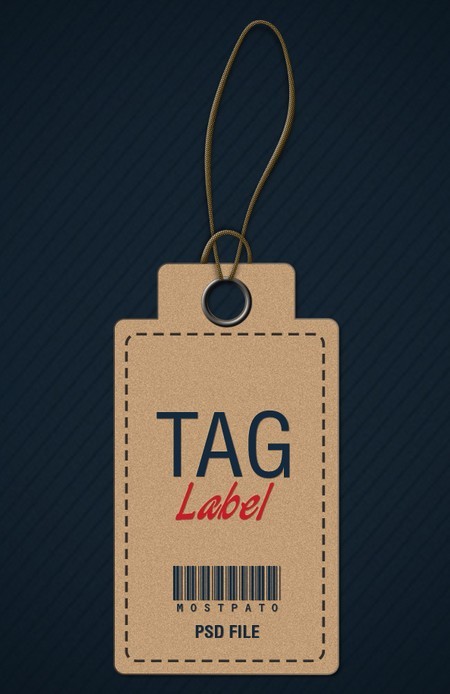 Brown Clothing Hang Tag PSD