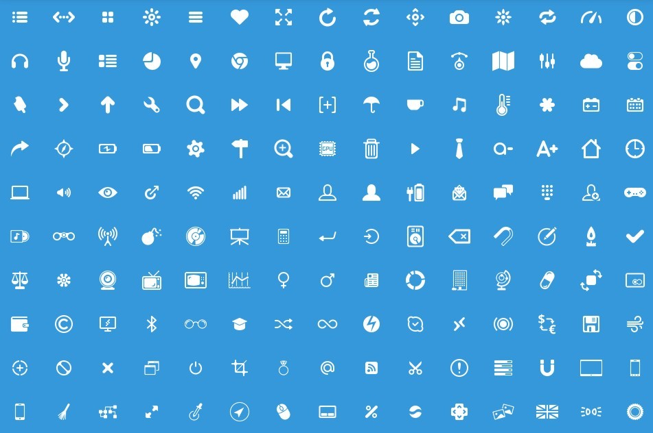 150+ Glyph Icons PSD