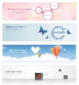 Set of Fresh Sweet Banners Vector