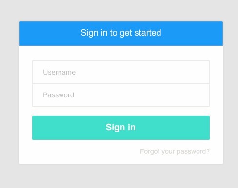Minimal Flat Sign In Form Design PSD